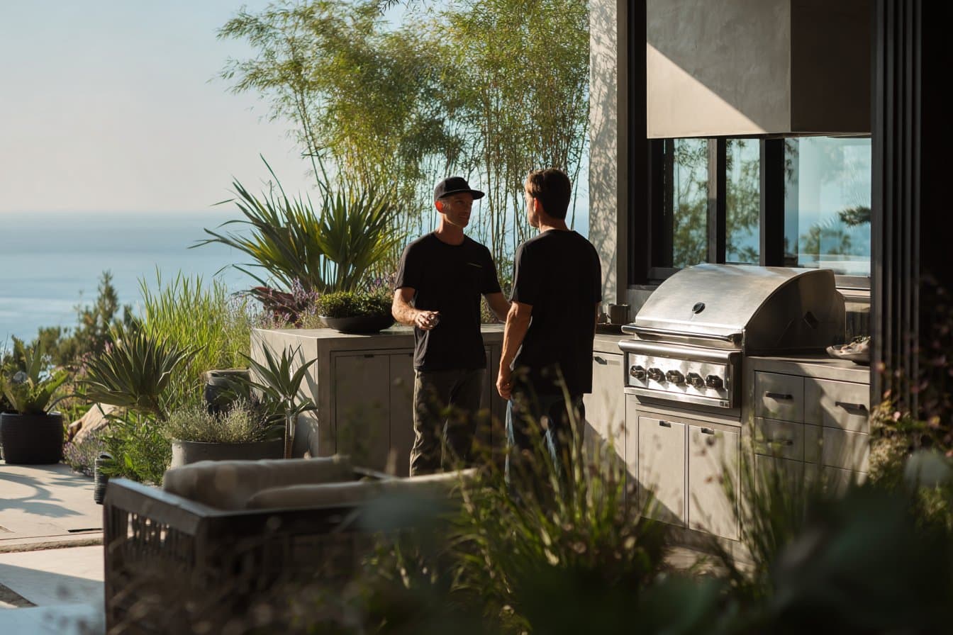 GrillValet consultation visit at a South Bay home — planning the cadence of grill care.